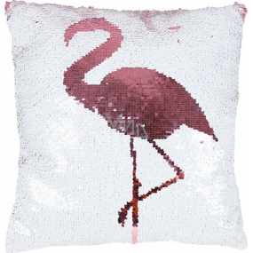 Albi Pillow with sequins Flamingo 37 x 37 x 10 cm