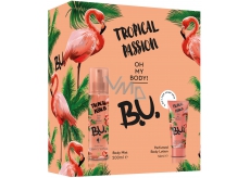 BU Tropical Passion body spray for women 200 ml + body lotion 50 ml, cosmetic set