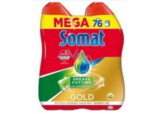Somat Gold Gel Anti-Grease Gel with deep cleaning technology dishwashing gel in a dishwasher 2 x 684 ml