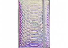 Albi Block holographic lined with rubber band Blue-silver 14 x 9 x 1.5 cm