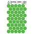 Arch Neon Self-Adhesive Dots 17 mm Green 17.5 x 12 cm
