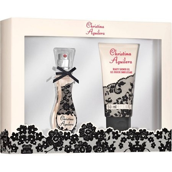 Christina Aguilera Signature perfumed water for women 15 ml + shower gel 50 ml, gift set