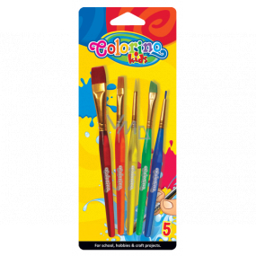 Colorino Brush with plastic handle 5 pieces