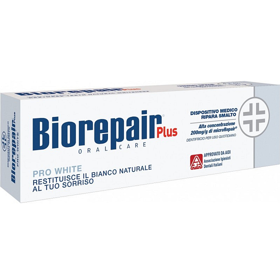 Biorepair Plus Pro White toothpaste for removing surface pigmentation 75 ml
