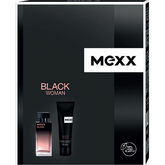 Mexx Black Woman eau de toilette for women 30 ml + shower gel 50 ml, gift set for women