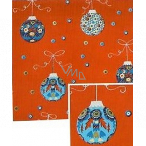 Nekupto Christmas gift wrapping paper 70 x 200 cm Red blue flasks