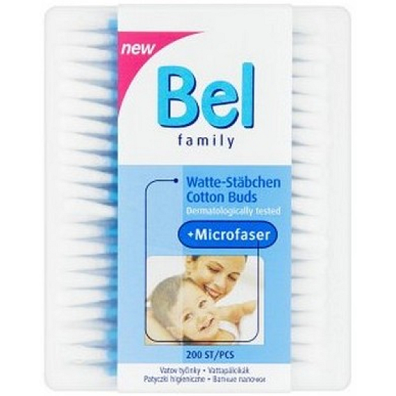 Bel Family Cotton sticks in a box of 200 pieces