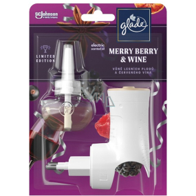 Glade Electric Scented Oil Merry Berry & Wine - Berry and red wine electric air freshener machine with liquid refill 20 ml