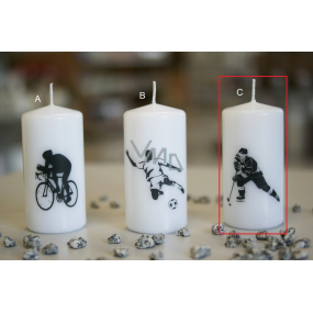 Lima Sporty Hockey player candle white cylinder 50 x 100 mm 1 piece