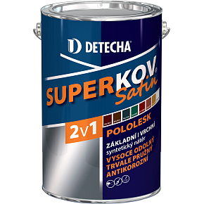 Detecha Superkov Satin 2v1 primer and topcoat for metal, semi-gloss, red-brown, 5 kg