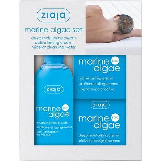 Ziaja Marine Algae Spa seaweed cream 50 ml + Cream 50 ml + micellar water 200ml, cosmetic set