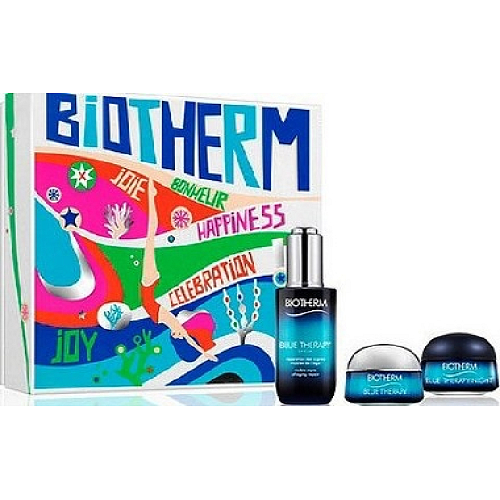 Biotherm Blue Therapy Serum skin serum 50 ml + Blue Therapy Cream SPF 15 day cream 15 ml + Blue Therapy Night Cream night cream 15 ml, cosmetic set