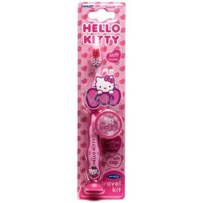 Hello Kitty Soft toothbrush with suction cup and cap for children