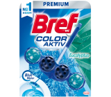 Bref Blue Water Color Active Eucalyptus WC block for hygienic cleanliness and freshness of your toilet, color water to blue shade 50 g