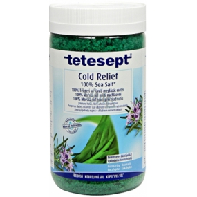 Tetesept Cold Eucalyptus + Rosemary, 100% Sea salt for blood circulation throughout the body 900 g Cold Relief