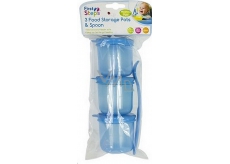 First Steps Travel kit for feeding blue 3 jars + spoons