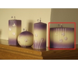 Lima Blooming meadow candle light purple ellipse 110 x 90 mm 1 piece