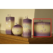 Lima Blooming meadow candle light purple ellipse 110 x 90 mm 1 piece