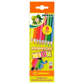 Jolly Set of 8 neon crayons