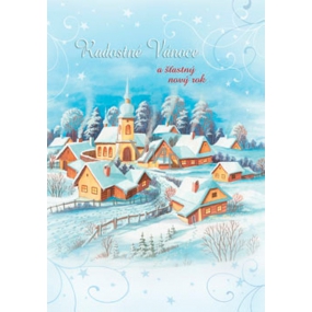 Ditipo Playing and shining greeting card in the envelope Snowy Christmas N Merry Christmas Everyone 224 x 157 mm