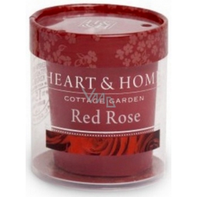 Heart & Home Red roses Soy scented candle without packaging burns for up to 15 hours 53 g