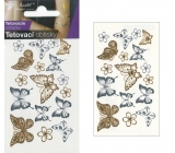 Gold and Silver Tattoo Stickers Butterflies 10.5 x 6 cm