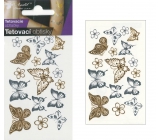 Tattoo decals gold and silver Butterflies 10.5 x 6 cm