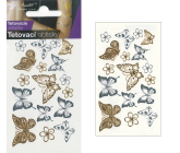 Gold and Silver Tattoo Stickers Butterflies 10.5 x 6 cm