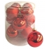 Red glass baubles set 5.7 cm, 12 pieces
