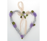 Wicker heart with lavender for hanging 21 cm