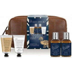 Baylis & Harding Men Ginger and Lime Hair Shampoo 100 ml + Body Cleansing Gel 100 ml + After Shave Balm 50 ml + Shower Gel 50 ml + Toiletry Bag, Cosmetic Set for Men