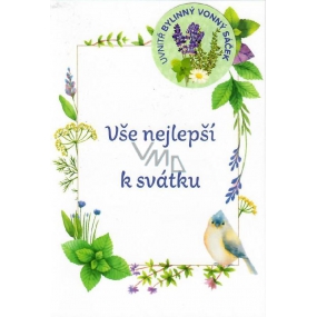 My Herbal holiday wishes with a scented bag Happy Birthday Meduňka 02