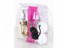 Albi Original Travel Bottle Set 3 x 80 ml + 2 cups + Cat Case - 15 cm x 15 cm x 4.5 cm