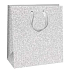 Ditipo Gift paper bag Glitter 20 x 20 x 8 cm silver