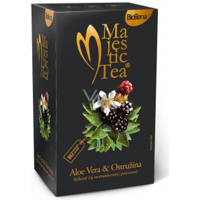Biogena Majestic Aloe Vera & Blackberry flavored herbal tea, portioned infusion bags 20 x 2.5 g