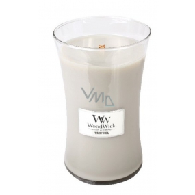WoodWick Warm Wool - Warm Wool Scented Candle with Wooden Wick and Glass Lid Large 609.5 g