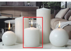 Lima Ice pastel candle white cylinder 80 x 100 mm 1 piece