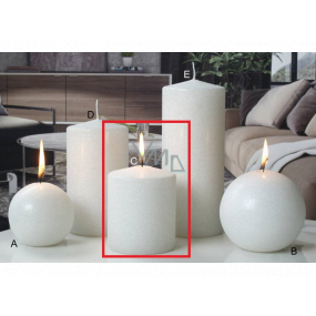 Lima Ice pastel candle white cylinder 80 x 100 mm 1 piece