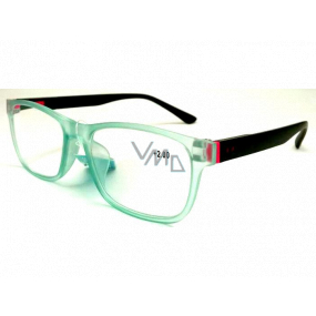 Berkeley Reading glasses +2.0 plastic light blue-green, black sides 1 piece MC2184