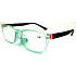 Berkeley Reading glasses +2.0 plastic light blue-green, black sides 1 piece MC2184