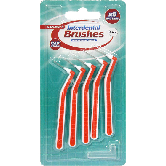 Claradent Interdental Brushes interdental brushes 0.4 mm orange 5 pieces
