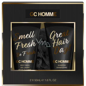 Grace Cole GC Homme cleansing gel 50 ml + shampoo 50 ml + washing sponge, cosmetic set for men