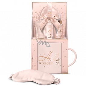 Grace Cole Sweet Vanilla & Almond Glaze sleeping mask + fragrant body mist 100 ml + hand cream 50 ml + large mug, cosmetic set for women
