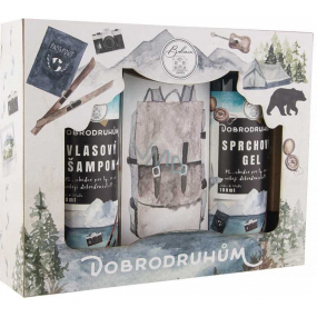 Bohemia Gifts Dobrodruhům shower gel 100 ml + hair shampoo 100 ml + handmade soap 100 ml, cosmetic set
