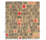 Zoewie Gift wrapping paper 70 x 150 cm Christmas Simply The Best natural Christmas sign