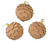 Brown flasks with chips 8 cm 3 pieces