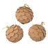 Brown flasks with chips 8 cm 3 pieces