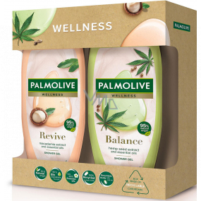 Palmolive Wellness Revive shower gel 500 ml + Wellness Balance shower gel 500 ml, cosmetic set for women