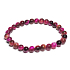 Tiger eye pink bracelet elastic natural stone, ball 6 mm / 16-17 cm, stone of the sun and earth, brings luck and wealth