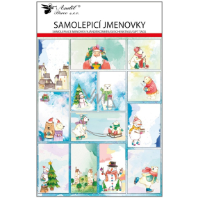 Christmas Self-Adhesive Gift Tags Cartoon Santa 20,5 x 31,5 cm 26 pieces